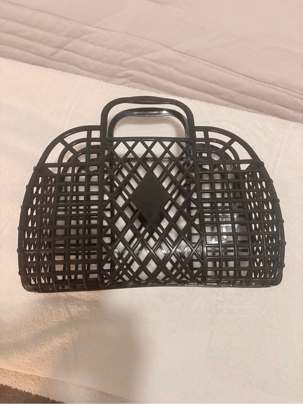 Small Black Retro Jelly Handbag